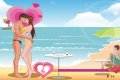 Estas en la playa con tu novio, y lo nico que quieres es besarlo. Lo puedes hacer pero tienes que tener cuidado que no te vean. Sino perders y no podrs pasar de nivel. Mucha suerte! - 98955 visitas